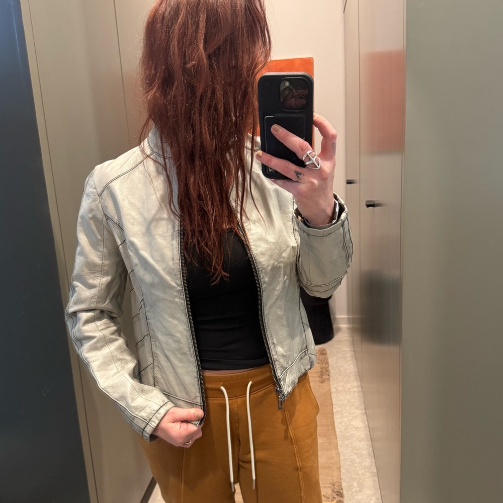 Gray Leather Jacket - image 1